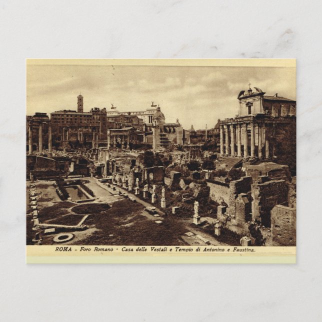 Carte Postale Rome, Foro Romano (Devant)