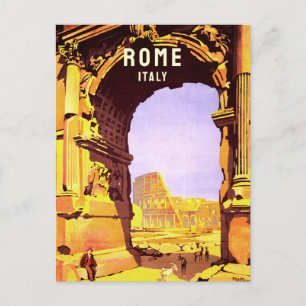 Carte Postale Rome Italie Coliseum Europe Vintage voyage