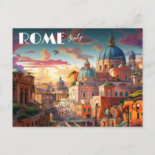 Carte Postale Rome Italie Travel Art