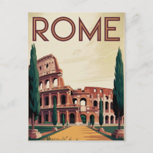 Carte Postale Rome Italie vintage