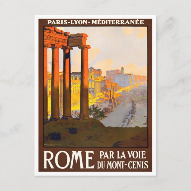 Carte Postale Rome Italie voyage vintage (Devant)