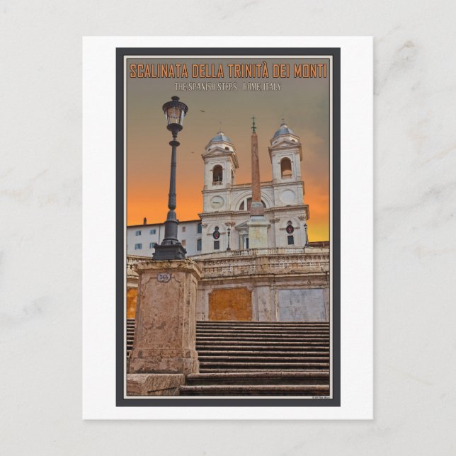 Carte Postale Rome - La Place d'Espagne (Devant)
