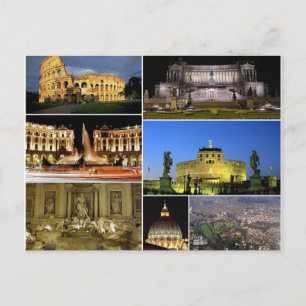 Carte postale Rome Monuments, Italie