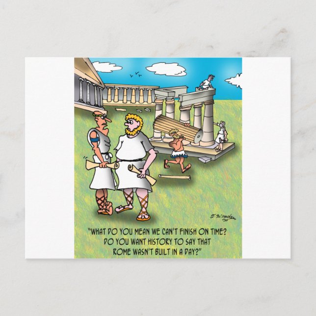 Carte Postale Rome n'a pas été construite en un jour ? (Devant)