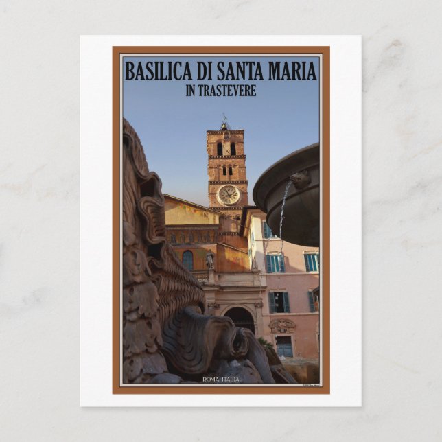 Carte Postale Rome - Père Noël Maria à Trastevere (Devant)