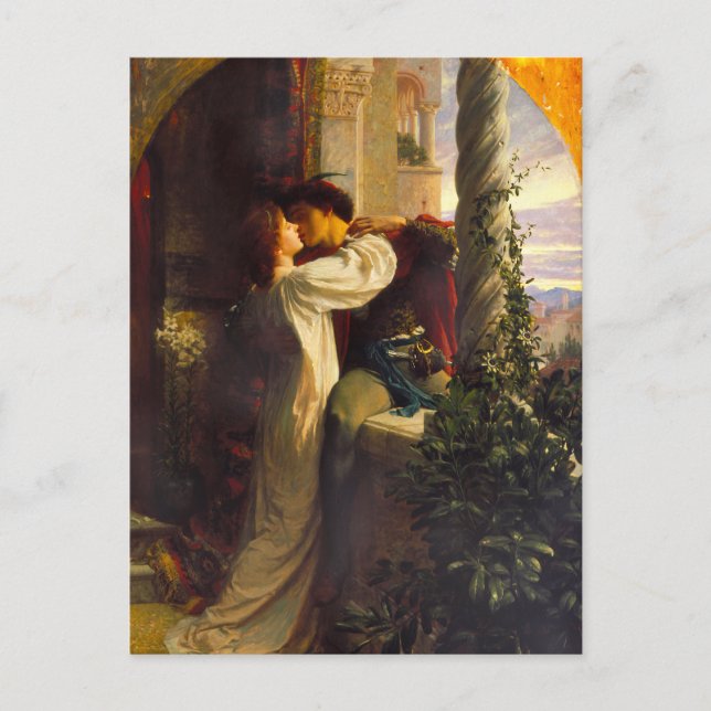 Carte Postale Romeo et Juliet c. 1884 par Sir Frank Dicksee (Devant)