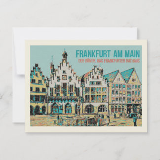 Carte Postale Römer Frankfurt, illustration de l'hôtel de ville 