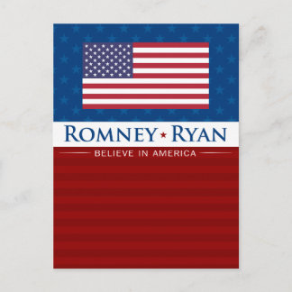 Carte Postale Romney & Ryan Croire en Amérique
