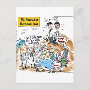 Carte Postale Romney/Ryan Soins de santé Drôle Cadeaux et Tee - 