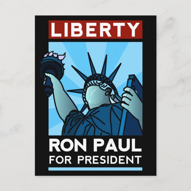Carte Postale Ron Paul Liberty (Devant)