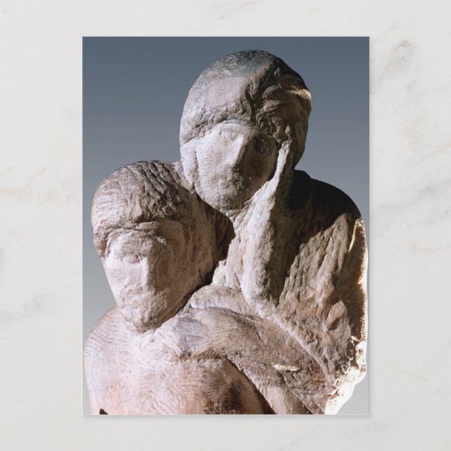 Carte Postale Rondanini Pieta, détail des têtes du Christ (Devant)