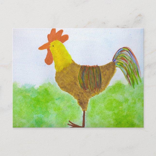 Carte postale Rooster ~ DeColores (Devant)