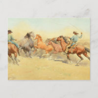 Roping Horses, 1945 par Maynard Dixon