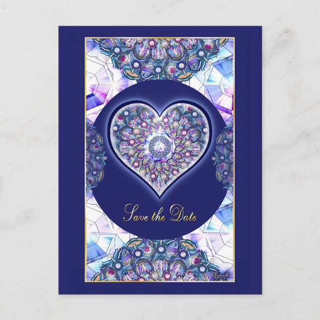 Carte Postale Rosace bleue (Devant)