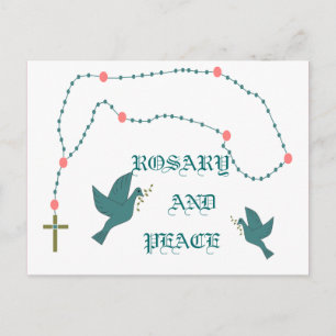 CARTE POSTALE ROSARY ET PAIX