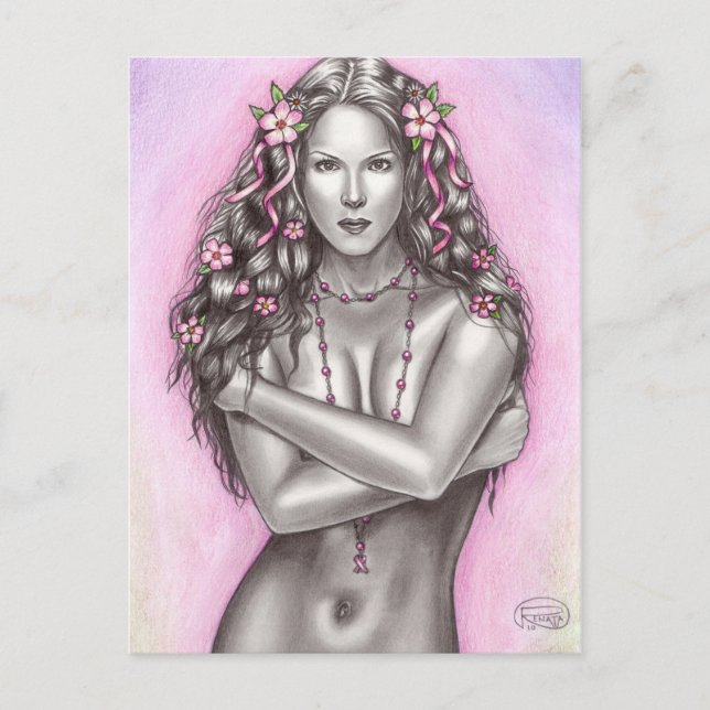 Carte Postale rose (Devant)