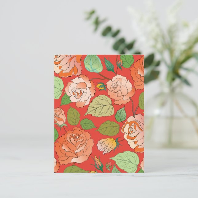 Carte Postale Rose 26 (Debout devant)