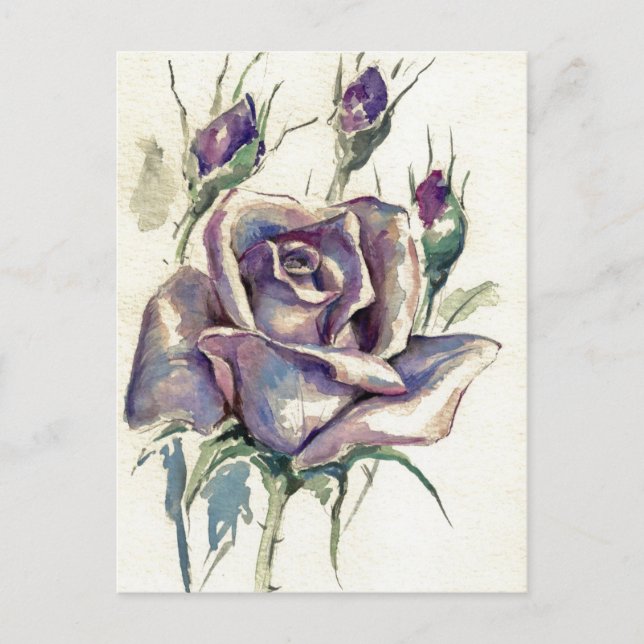 CARTE POSTALE ROSE 3 (Devant)