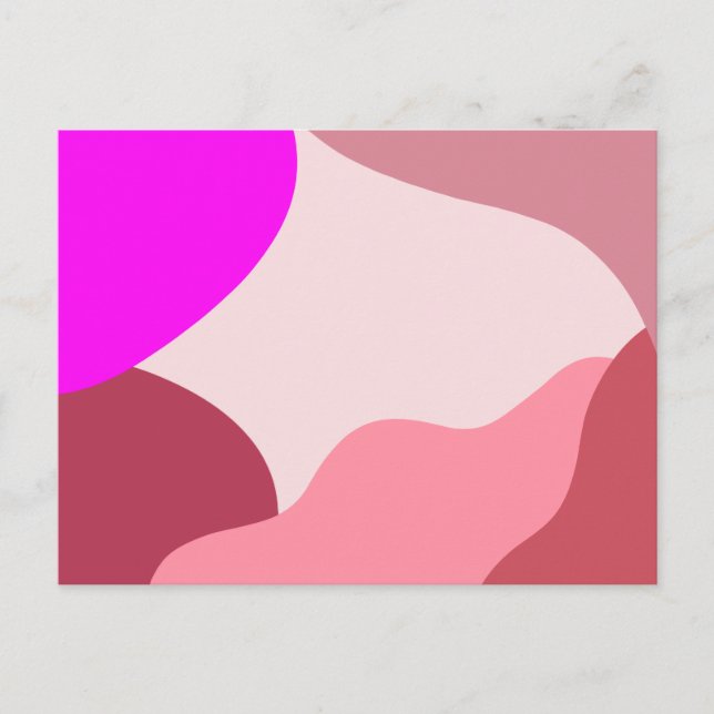 Carte postale rose Abstraite (Devant)