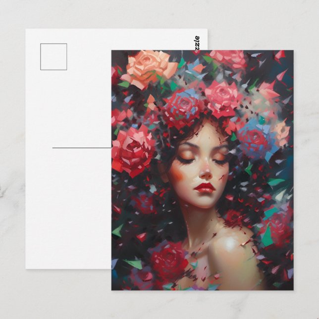 Carte Postale Rose Baccara (Devant / Derrière)
