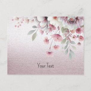 Carte postale rose blanche moderne