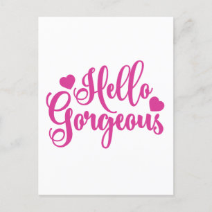 Carte Postale Rose Bonjour merveilleuse citation
