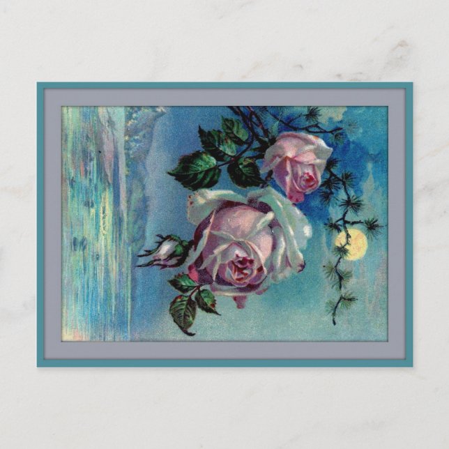 Carte postale Rose clair de lune (Devant)