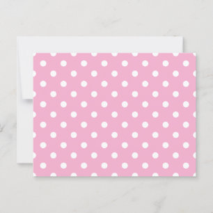 Carte Postale Rose Clair et Points Blancs