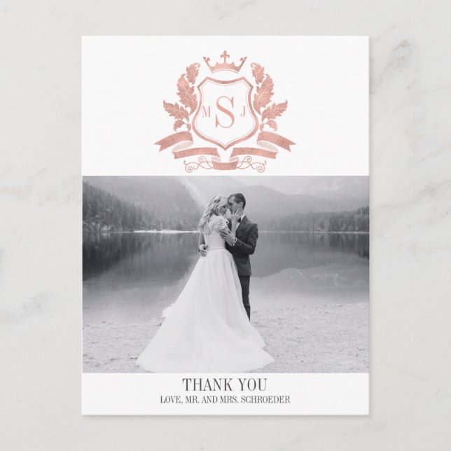 Carte postale Rose classique Gold Crest Mariage Me (Devant)