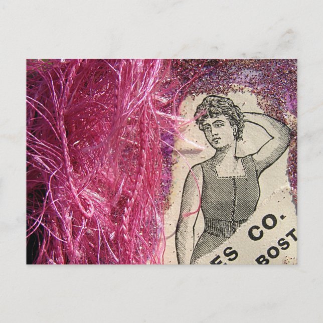 Carte Postale Rose de mode vintage (Devant)