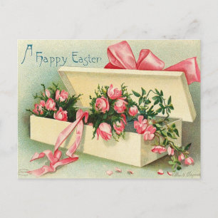 Carte postale rose de Pâques