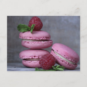 Carte postale rose de pâtisserie française de