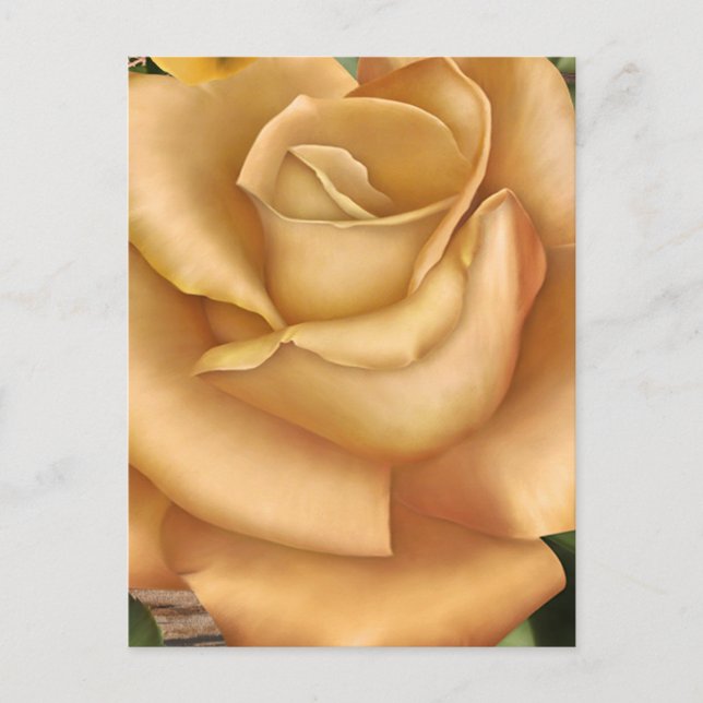 Carte Postale Rose de Roses Jaunes Mariage botanique Enregistrer (Devant)