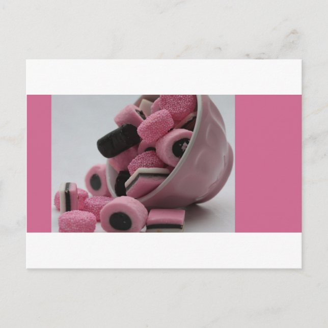 Carte Postale rose et doux (Devant)