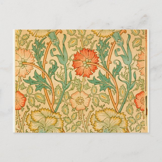 Carte Postale Rose Et Rose Par William Morris (Devant)