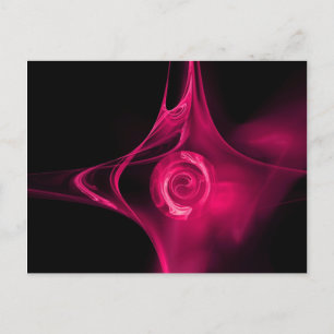 Carte Postale ROSE FRACTAL, fuchsia rose