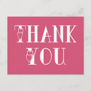 Carte postale Rose Fuchsia Merci