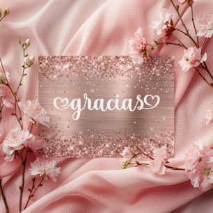 Carte Postale Rose Gold Pailleté Cœurs Mignons Mes Quinze Ans Me