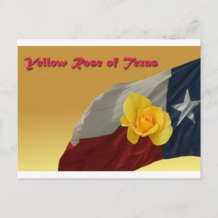 Carte Postale rose jaune