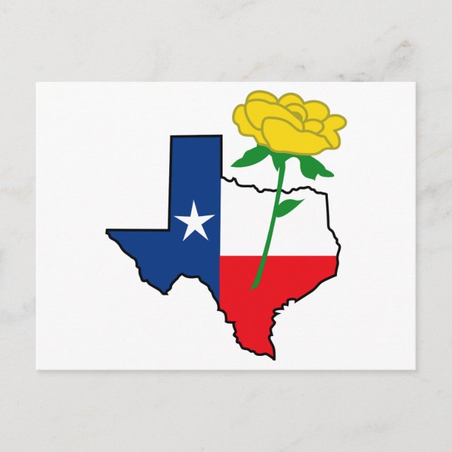 Carte Postale Rose jaune du Texas (Devant)