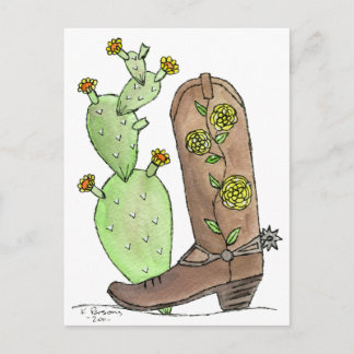 Carte Postale Rose jaune du Texas
