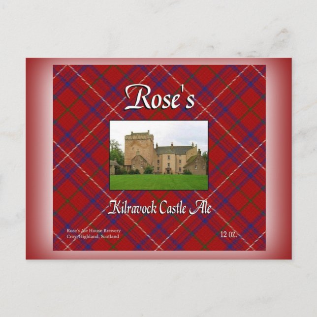 Carte Postale Rose Kilravock Castle Ale (Devant)