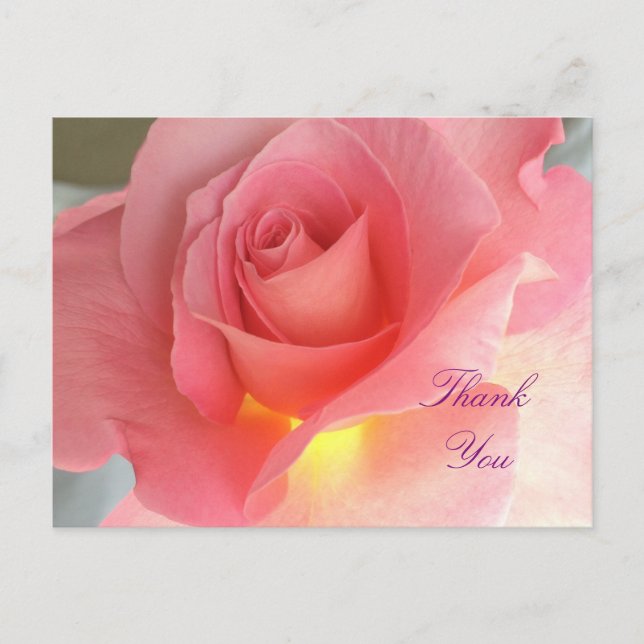 Carte Postale rose Merci (Devant)