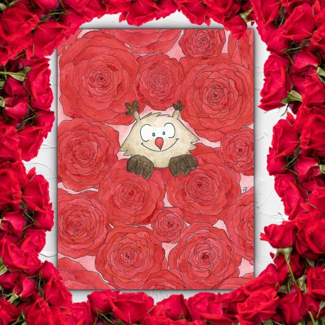 Carte postale rose par Nicole Janes (Créateur téléchargé)