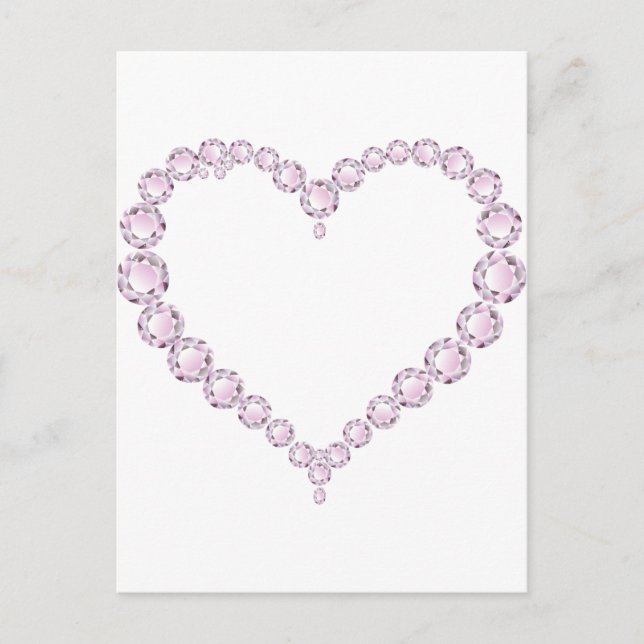 Carte Postale Rose Quartz Gem Heart (Devant)