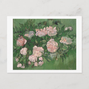 Carte Postale Rose Roses Van Gogh Art Art