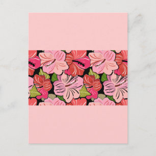Carte Postale rose rouge