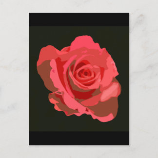Carte Postale Rose rouge