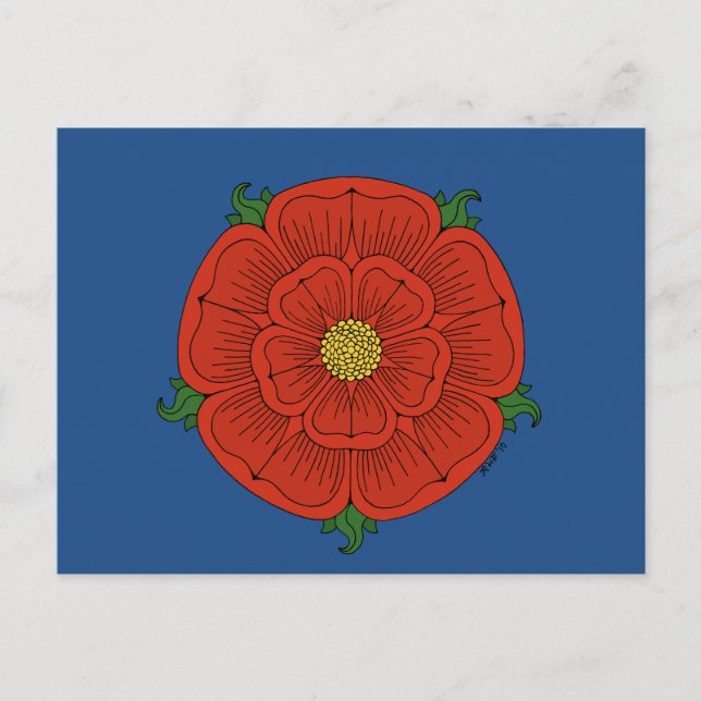 Carte Postale Rose rouge de Lancaster (Devant)