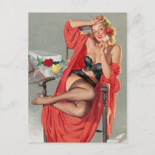 Carte Postale Rose vers le haut